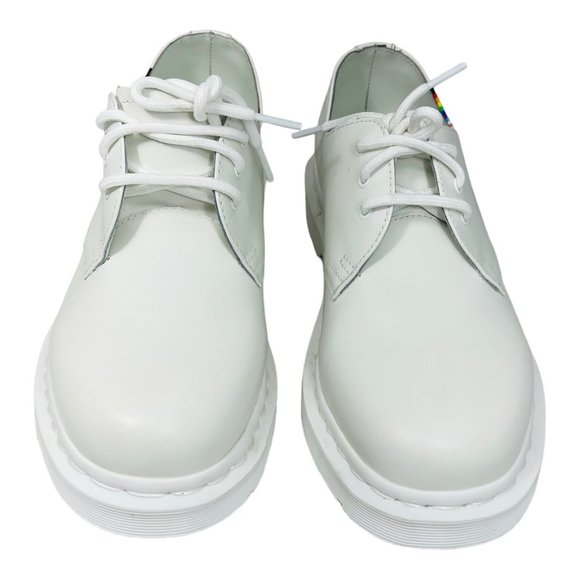 Dr Martens AirWair 1461 For Pride White with Rainbow Accent Unisex US M 7, W 8 - Picture 5 of 13